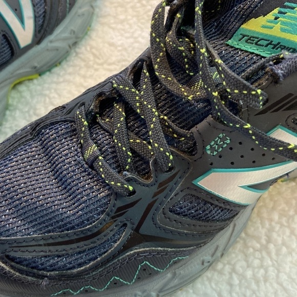 New Balance 510v3 All Terrain Athletic Sneaker Grey Teal Trail Runner Preowned - Picture 11 of 13